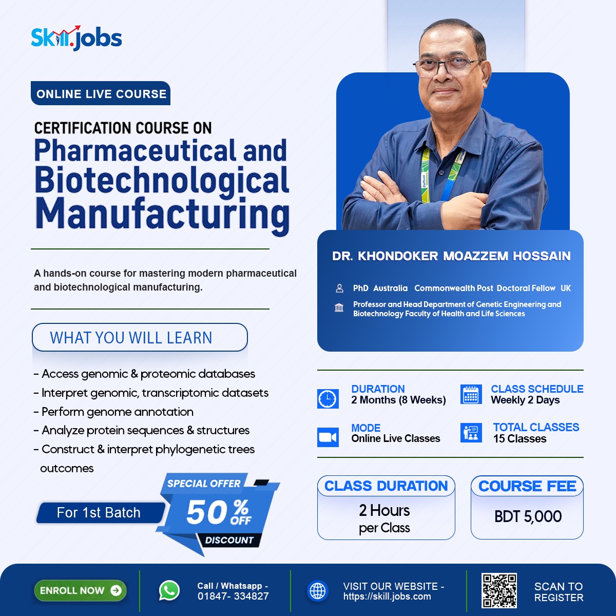 Certificate Course on Pharmaceutical and Biotechnological Manufacturing